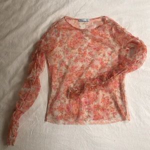 Long sleeve mesh Zara top